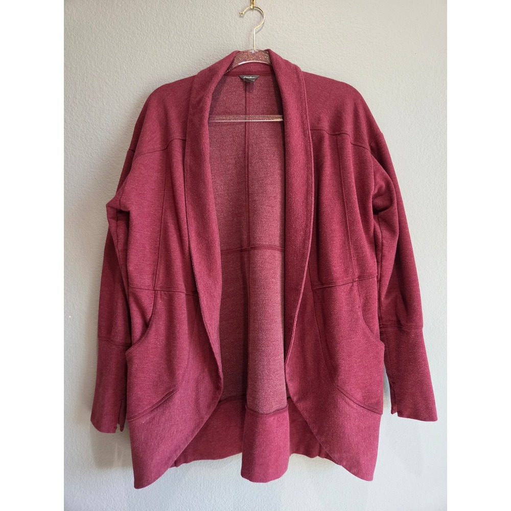 Eddie Bauer Women's Camp Fleece Wrap Cardigan Shawl Wrap Excellent